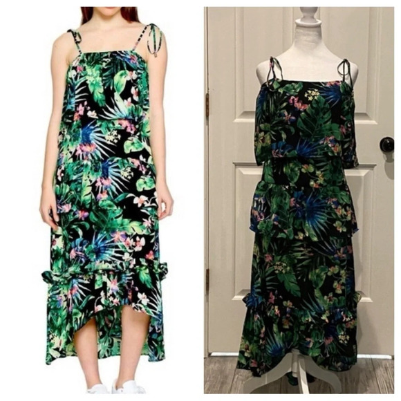 New! Walter Baker Tasha Tropical Georgette Dress 16827 - Picture 1 of 14